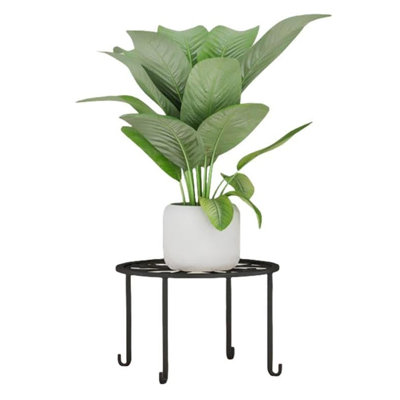Stands Metal Plant Stand 9.45 Inch Heavy Duty Rustproof Flower Pot Stand Vintage Round Planter Stand Plant Support Rack For Patio Garden Decor,