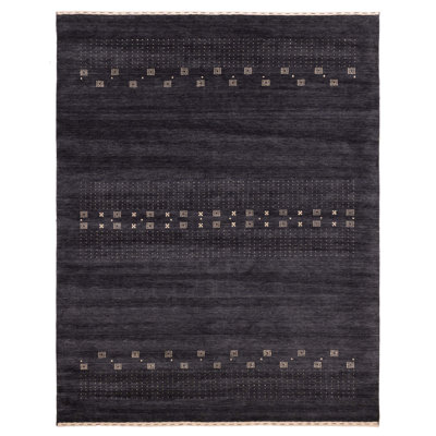 Indo Gabbeh Charcoal Rug 8'1" x 9'10"