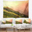 Paysage, floraison, montagne, pré, vue, tapisserie-28488356
