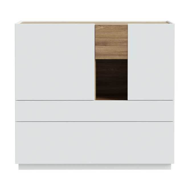 Lewisville 120cm Highboard with 2 Doors and 1 Drawer