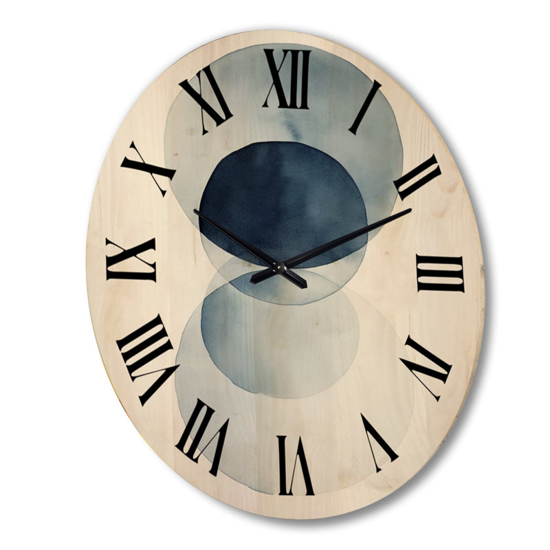 Horloge murale Orbular Unity Minimalin Retro Blue III, Très grand