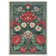 Floral Machine Washable Area Rugs for Living Room Bedroom Soft Non-Slip Vintage Dining Room Rug Low Pile Botanical Floor Carpet for Kids Room Classroom