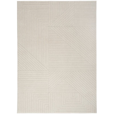 Tapis géométrique ivoire