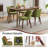 Mid Century Modern Dining Chairs Set of 6, Upholstered Accent with Wood Legs, Kitchen Chairs with Hardwood Frame-861744059