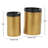 Yanae Metal Nesting Side End Gold Accent Table with Black Tray Tabletops Set