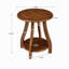 Ensemble de 2 tables d'appoint rondes en bois massif, de petites tables rondes pour le salon ou la chambre.