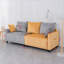 Canapés modulaires | Canapé moderne en velours 2 places 82 po, gris clair, moutarde, deux tons, jaune, facile à assembler pour le salon | Gris + jaune | Standard-294619398