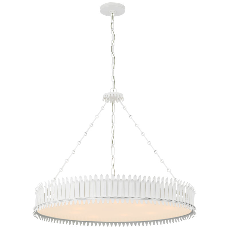Leslie 9 - Light Chandelier, Plaster White