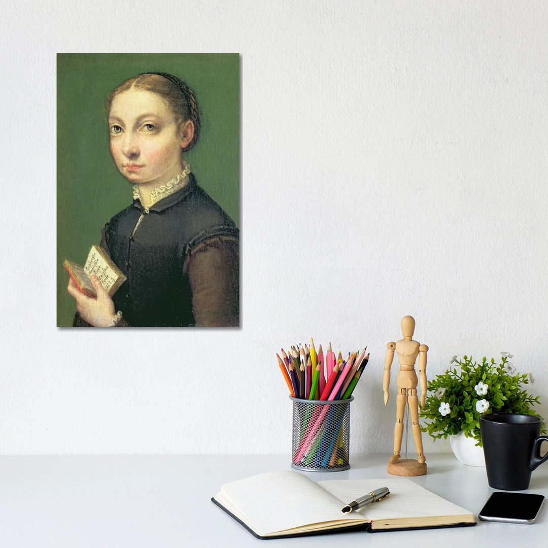 Self Portrait, 1554 by Sofonisba Anguissola - Wrapped Canvas Painting
