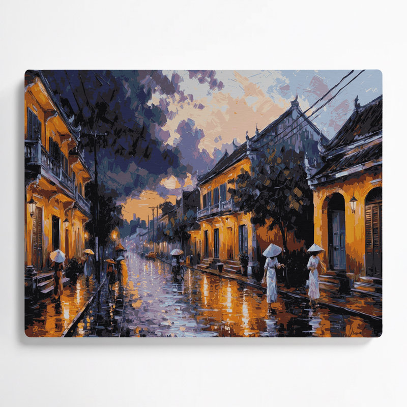 Villes, Hanoi, Vietnam, art mural en métal mauve, H 11 po x l 14 po