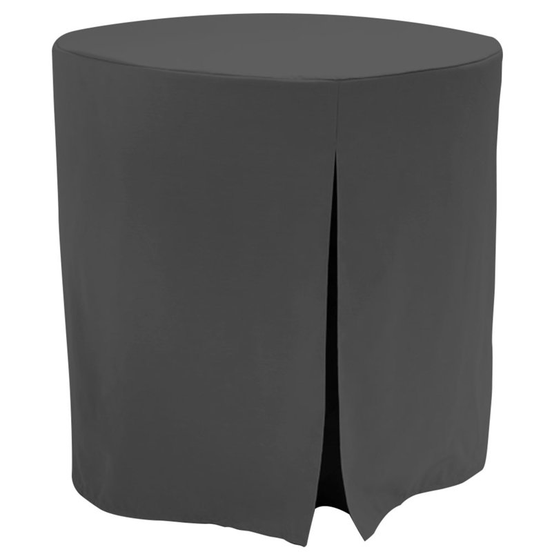 Tablevogue Round Table Cover, Charcoal, 60" L x 60" W