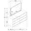 Commode 6 tiroirs et miroir brun chaud