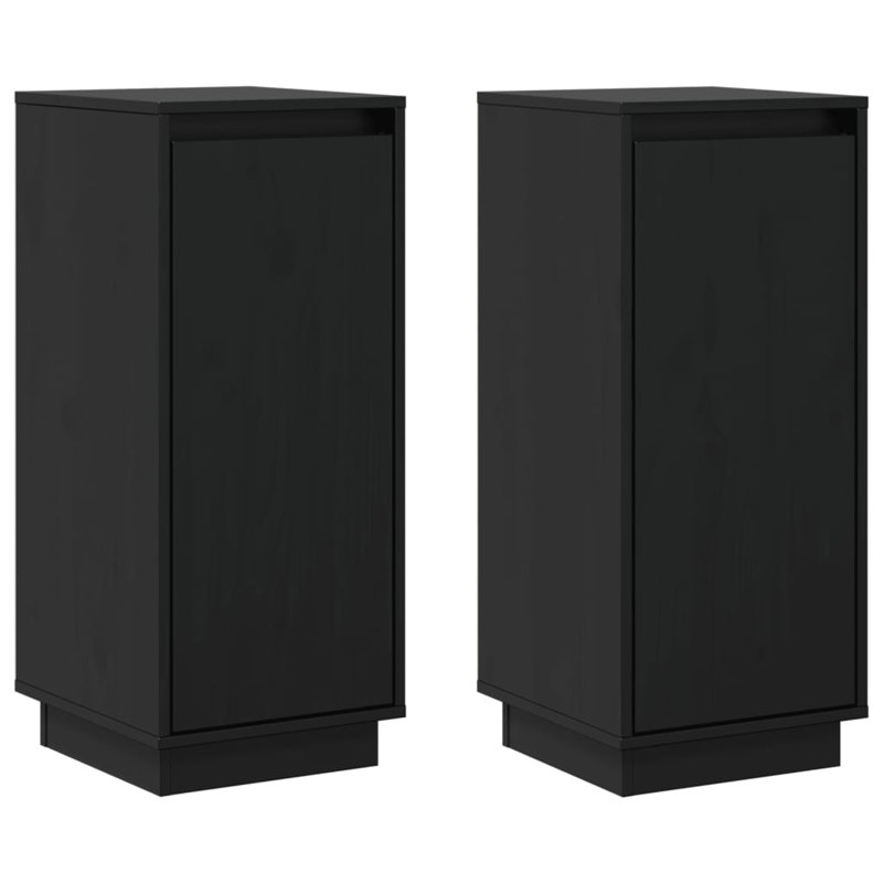 Gesper 31.5 Cm Wide Solid Wood Sideboard, Black