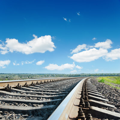 Railroad by Mycola - Wrapped Canvas Print