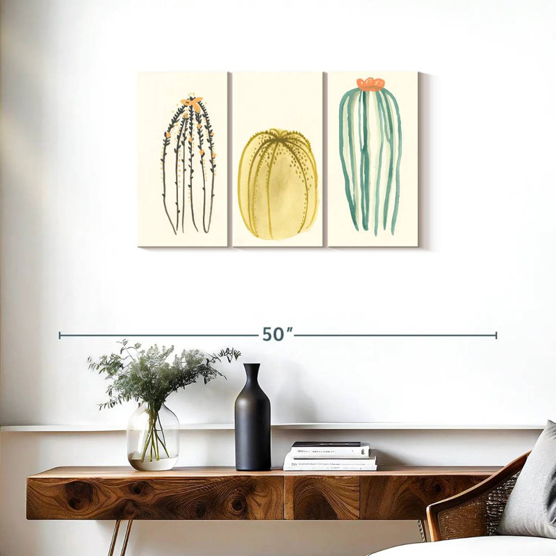 Harnek Funky Succulents III, H 20 po x l 33 po