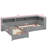 Twin-Sized L-Shaped Platform Bed With Trundle And A Single Drawer-382585226