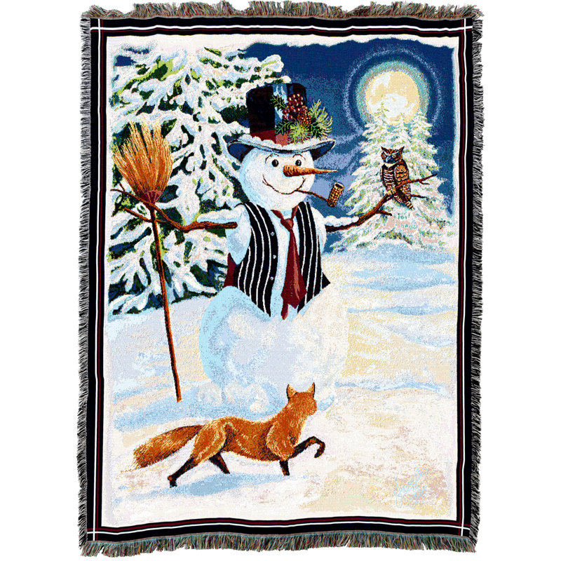 Couverture en forme de bonhomme de neige «Pure Country Weavers Twilight Frosty» par Joseph Lee