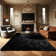 Soft black shag area rug