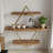 Arlow Geometric 24" Solid Wood Floating Shelf