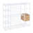 Armoire ouverte avec rails suspendus, tablettes et tiroirs, blanc