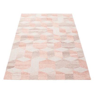 Tapis unique kilim gris 5 pi 3 po x 7 pi 7 po One Of A Kind Ankara