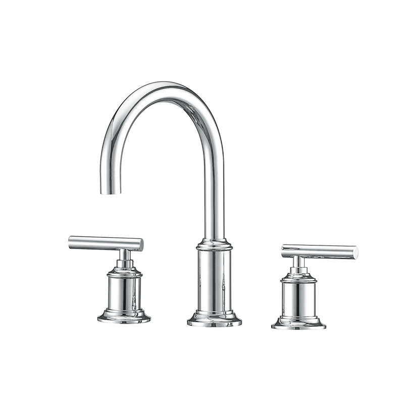 2-handle Bathroom Faucet with Drain Assembly, Chrome