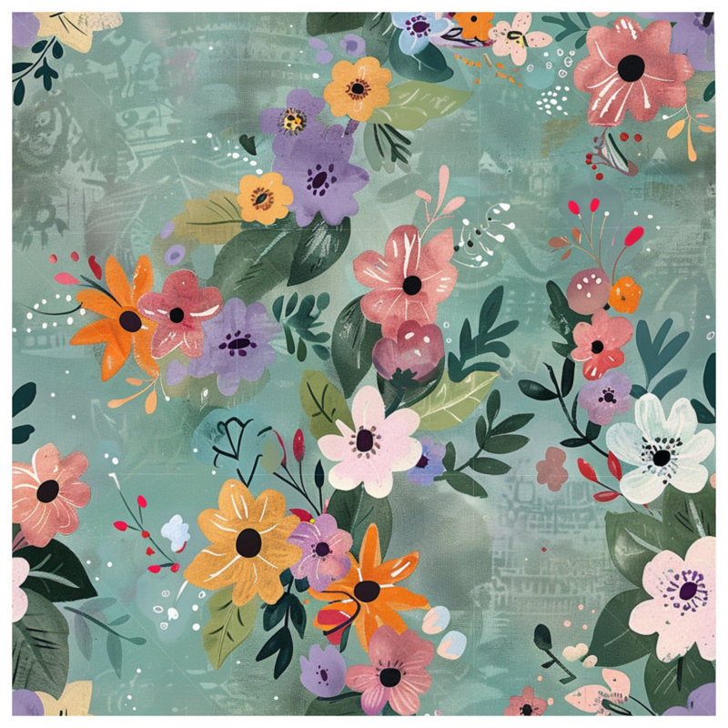 Édredon à motif floral Boho Boho, Lit simple
