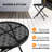 Black Patio Steel Folding Round Side Table