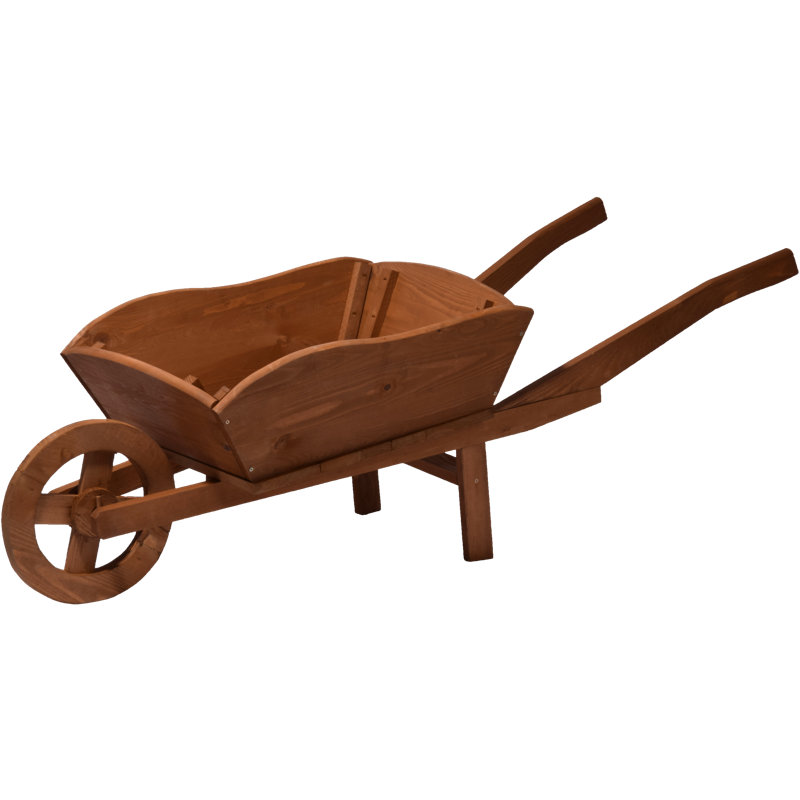 Aalaiyah Wood Wheelbarrow Planter