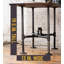 Ensemble de table de bout robuste avec passe-tringle en acier noir industriel