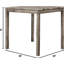 Table de salle à manger carrée en chêne 36 po et 4 tabourets à hauteur de comptoir 36 po, 5 pièces transitionnel, bois d'ingénierie, simple à assembler et confortable pour les adultes, assemblage