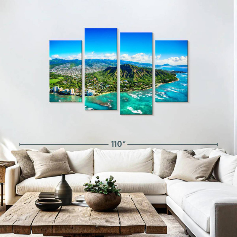 Harpa Diamond Head View, 48" H x 75" W