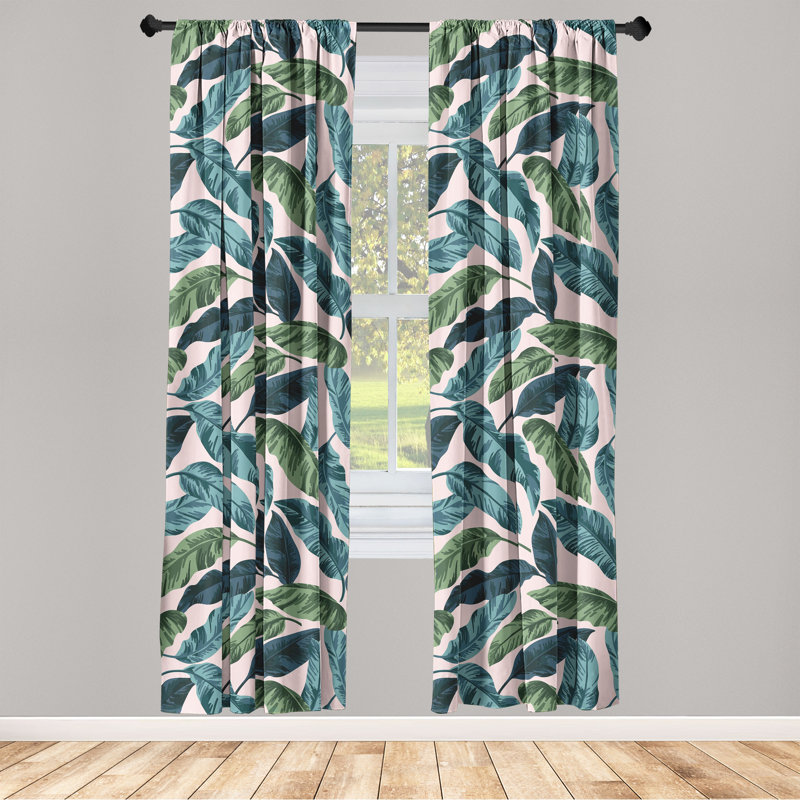 Roesville Semi Sheer Curtain Pair, 56" W x 63" H