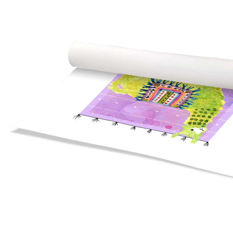 «Rolled Lovely Llama IV», impression sur papier, H 24 po x l 20 po x P 1 po