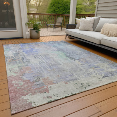  Machine Washable Indoor/Outdoor Christain ACN1233 Rug