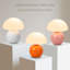 Lampe de table champignon en céramique avec abat-jour en verre laiteux Lampe de chevet à intensité variable rétro pour chambre à coucher