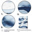 Art abstrait sur toile, vagues bleues classiques III-7526641-7526640