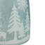 Lanterne décorative en forme de pilier de Noël avec poignée 6,5 "Blue Iced White