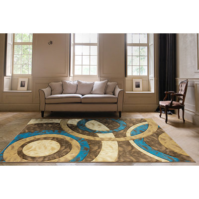 Tapis abstrait beige / brun Adonia