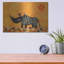 " Luxe Metal Art 'Rhino With Summer Sky By Casey Craig Metal Wall Art, 16"x12" " by Casey Craig