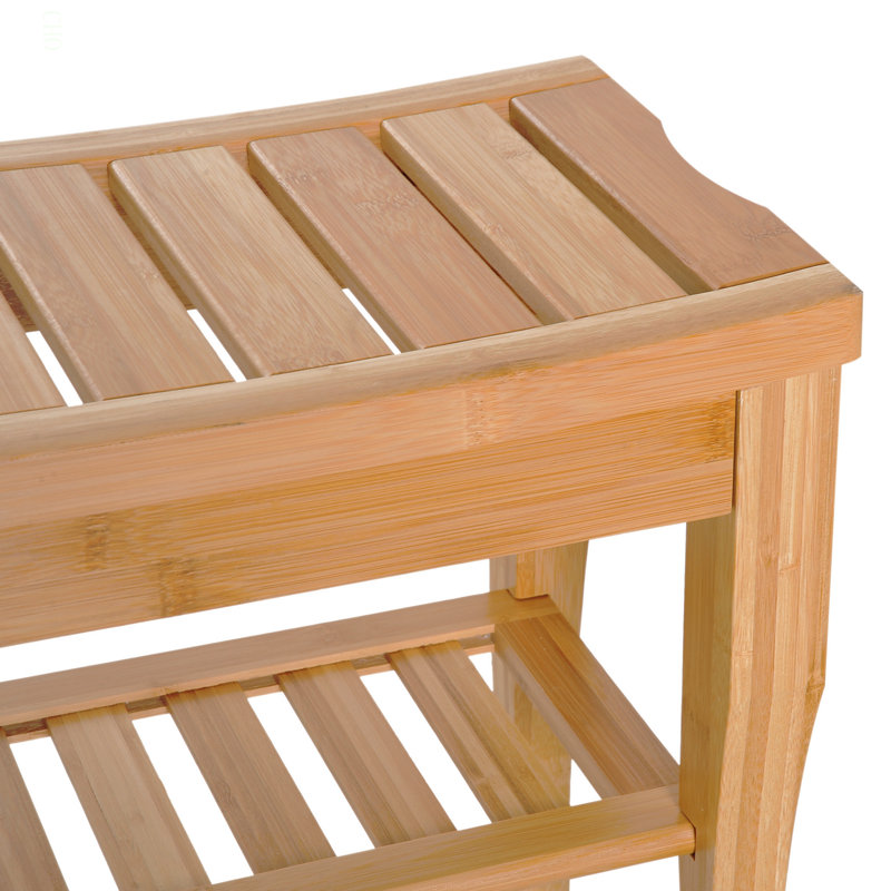 Banc de douche 100% avec rangement inférieur - et un long tabouret de spa pratique pour une expérience de détente