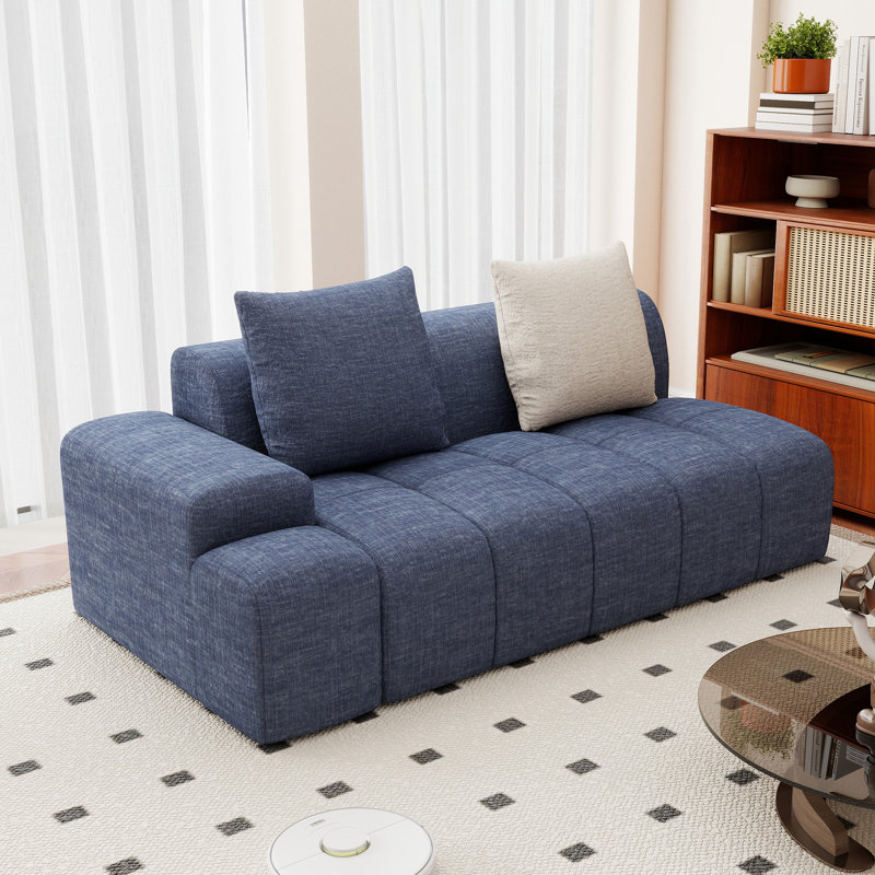 Causeuse modulaire Boneless, Bleu