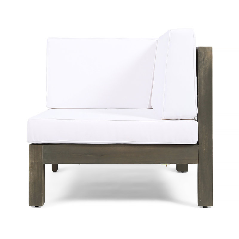 Fauteuil blanc en bois de 29,35 po P x P 27,11 H, fauteuil de 40,14 lb fabriqué en blanc, profondeur, largeur, hauteur