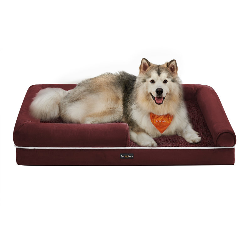 120x85x20cm Polyester Pet Bed, Berry Red