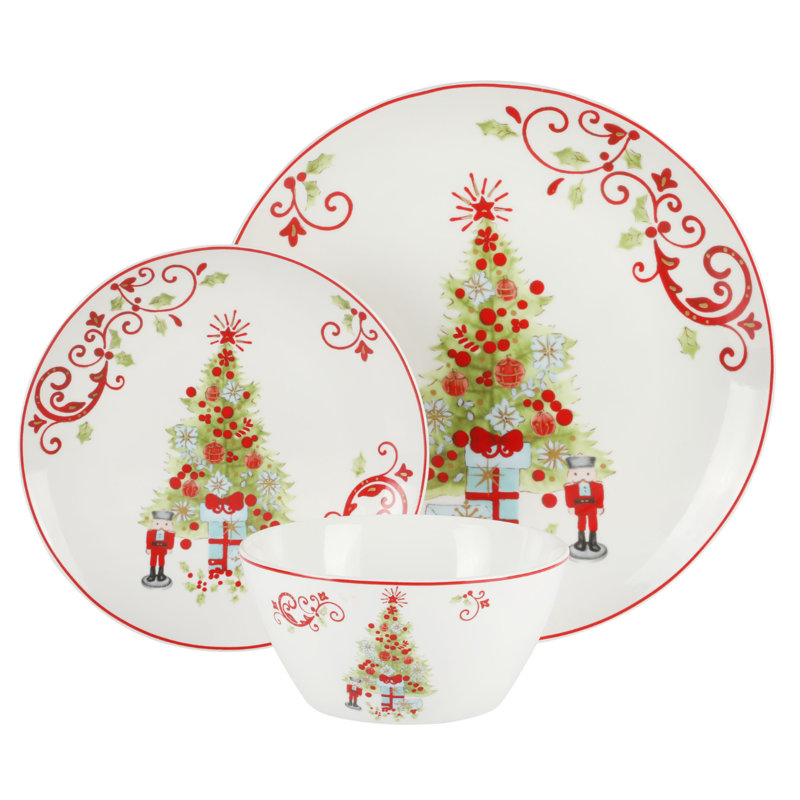 Ensemble de vaisselle 12 pièces Gibson Festive Tree