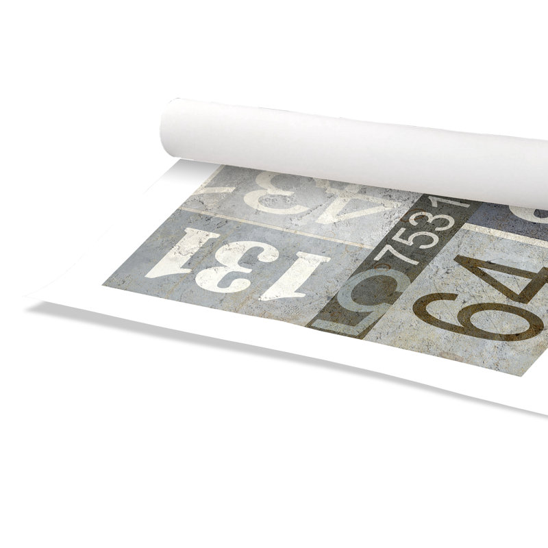 Impression de chiffres sur papier, H 20 po x l 20 po x P 1 po