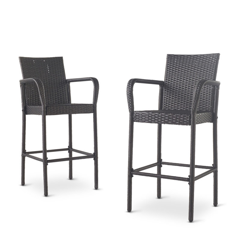 Paire de tabourets de bar modernes gris