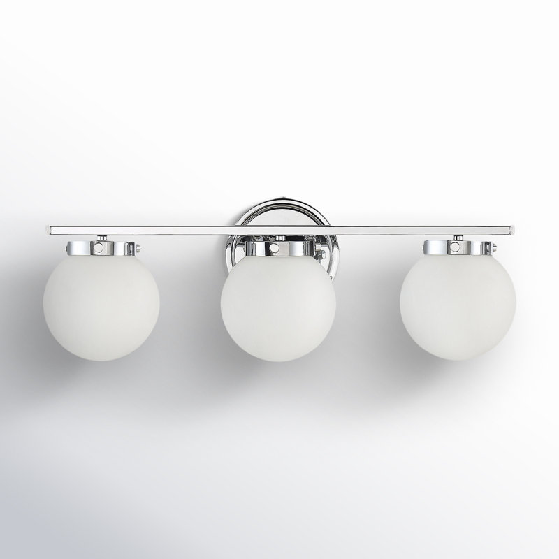 Finian 3 - Light Dimmable Vanity Light in Chrome, Chrome, White
