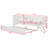 Wood Platform Bed With Guardrail And Trundle-427962838