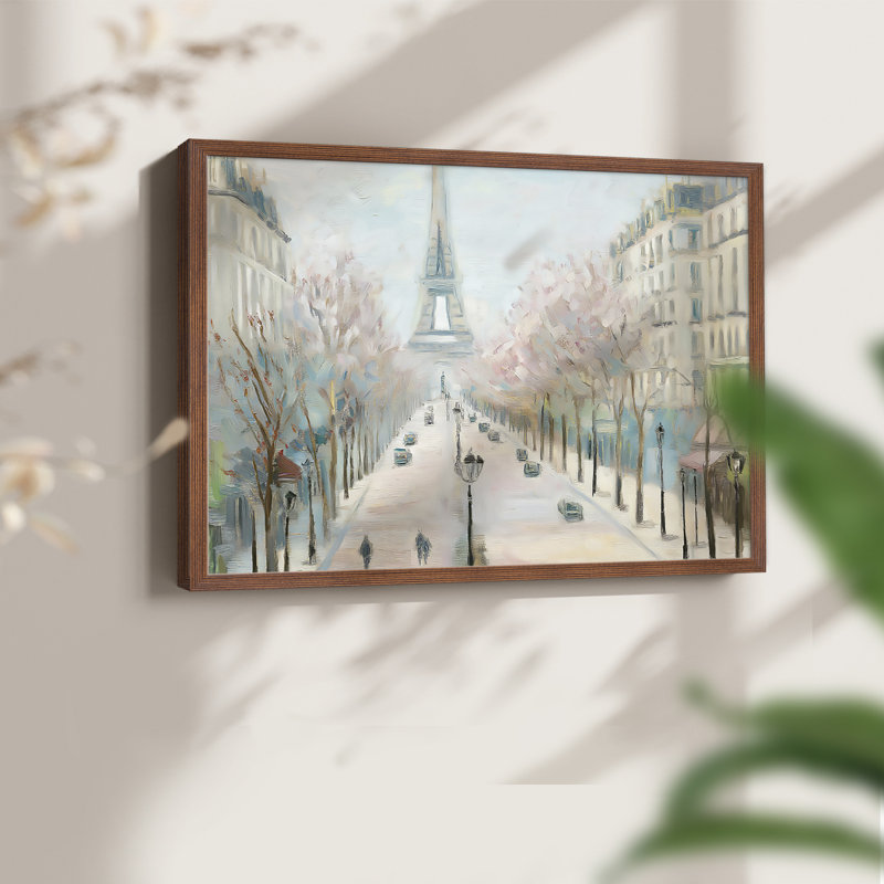 Paysage, série XLV III, reproduction encadrée, H 16 po x l 20 po, Noyer